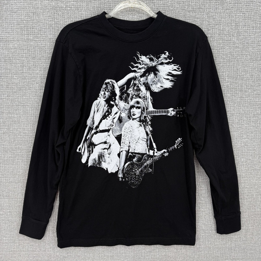 Taylor‎ Swift Shirt Mens Medium Black The Eras Tour Long Sleeve Concert Tee